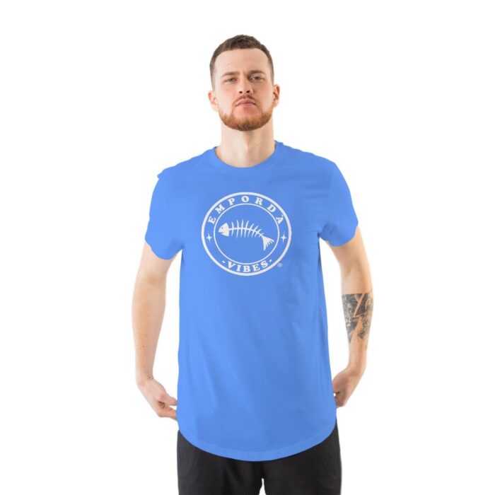 Samarreta color Blau cobalt amb logo blanc davant.